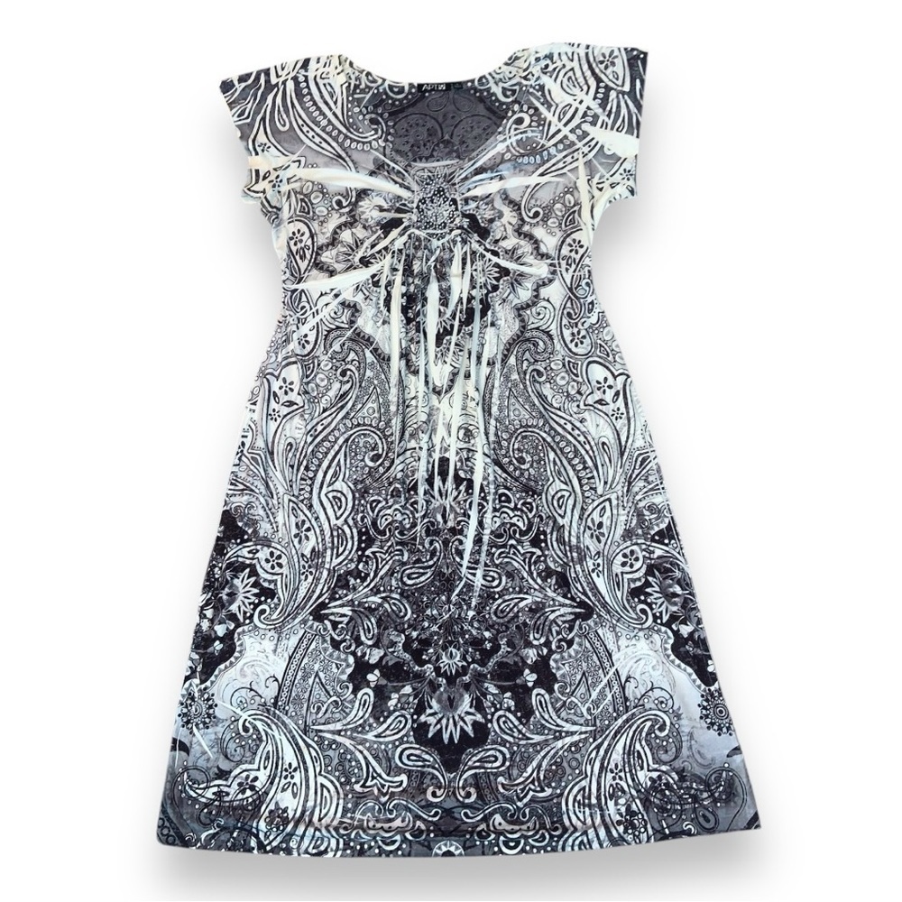 Y2K Black & White Dress